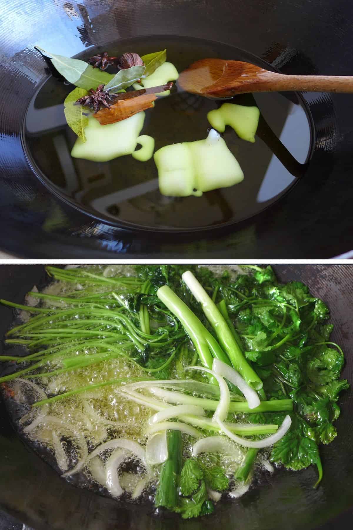 infuse beef tallow with spices and aromatics
