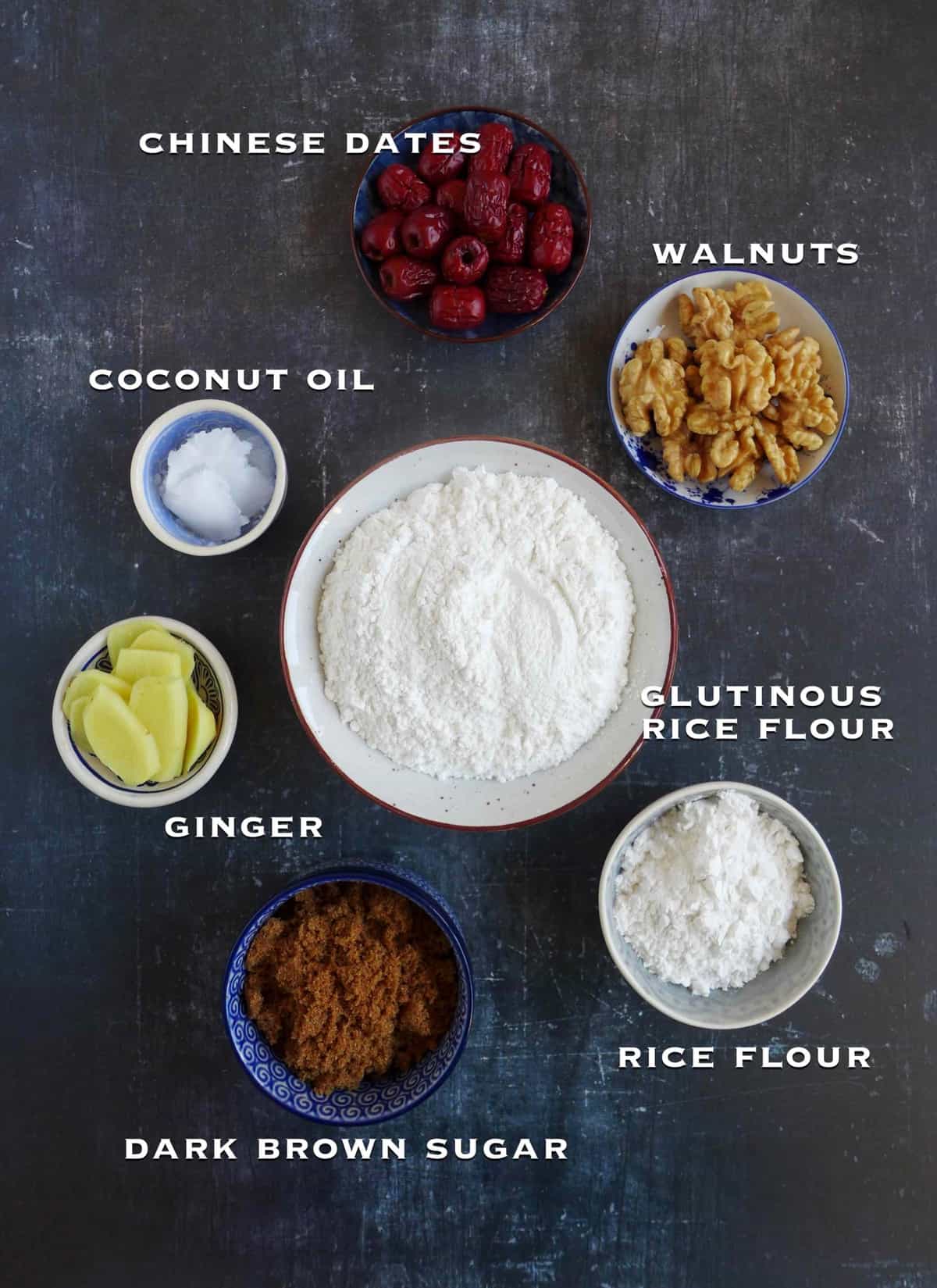ingredients for making Nian Gao