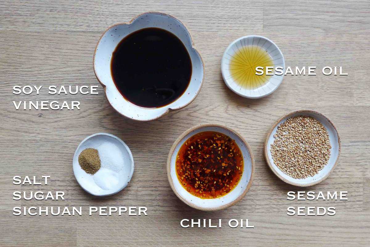 condiments for the sauce for Bang Bang chicken.