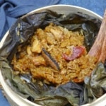 Lo Mai Gai in a small steamer basket.