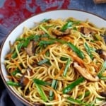 a plate of longevity noodles.