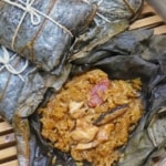 wrapped Lo Mai Gai and opened Lo Mai Gai.