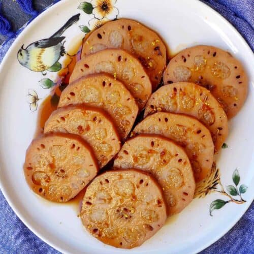 Sweet lotus root with sticky rice