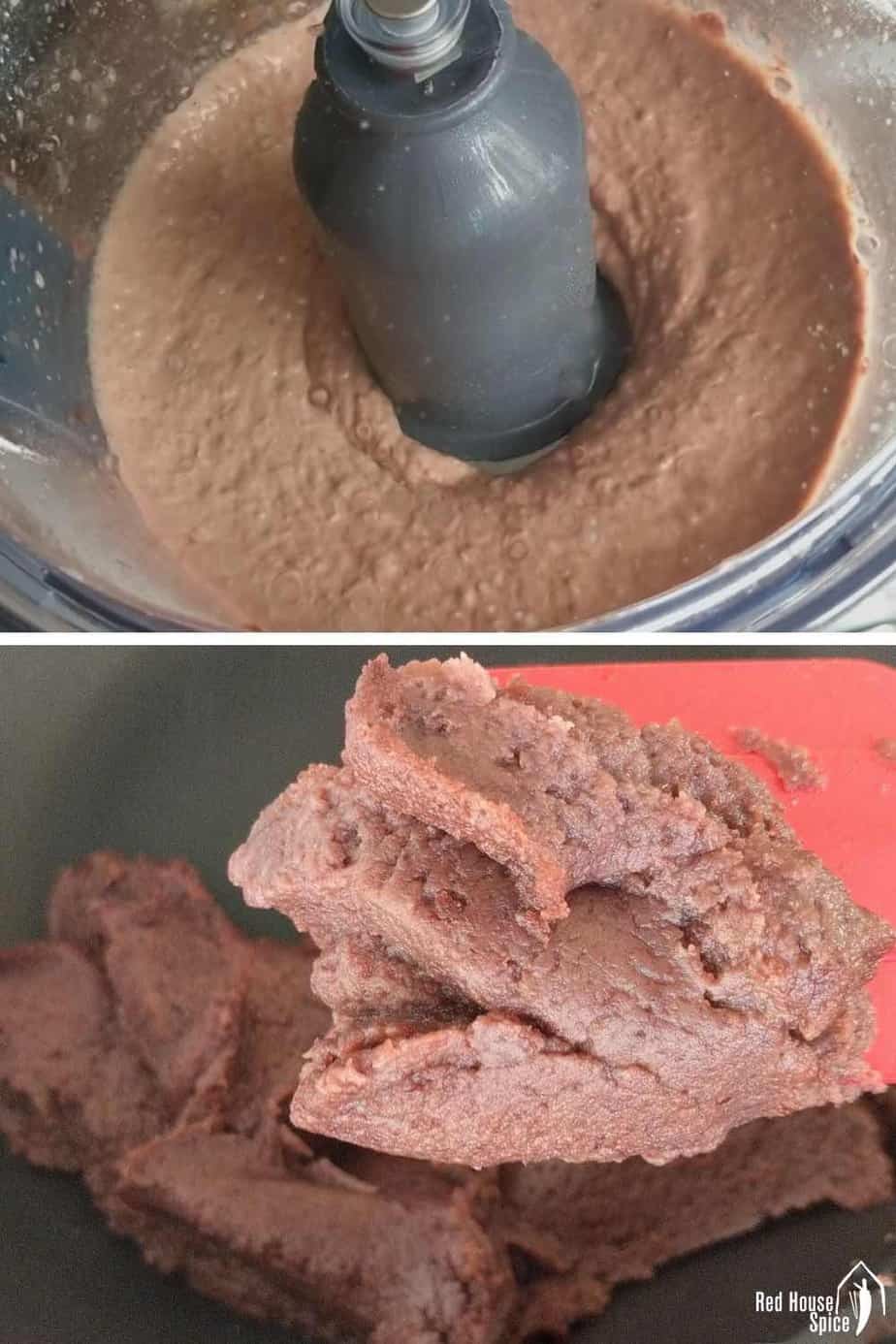 making smooth red bean paste