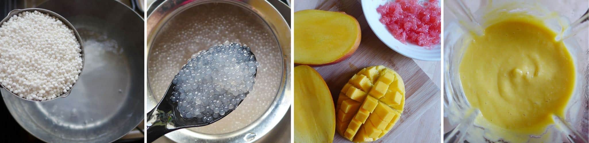 making mango sago