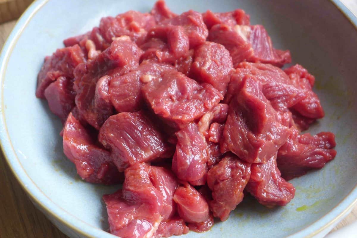 marinating beef.