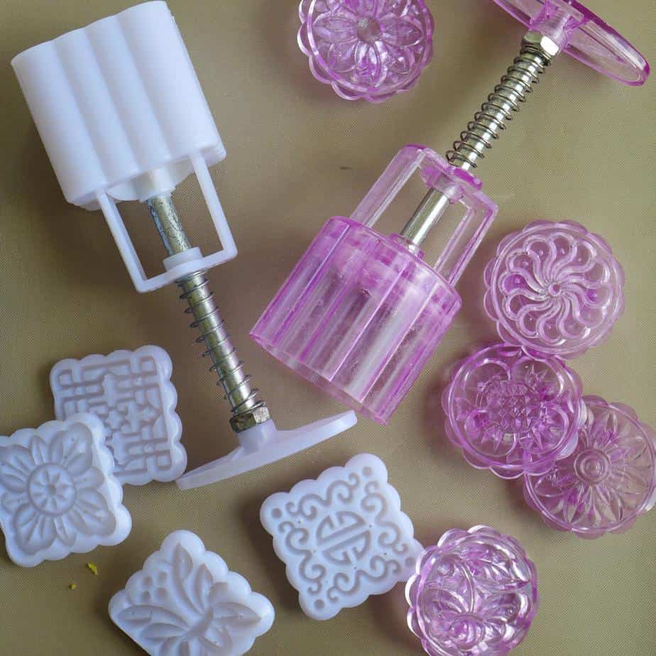 Plastic moulds for making Cantonese mooncakes