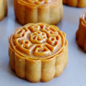 A baked Cantonese mooncake