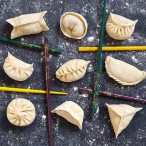 dumplings folded in nine patterns
