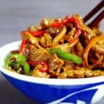 Stir-fried beef with orange zest