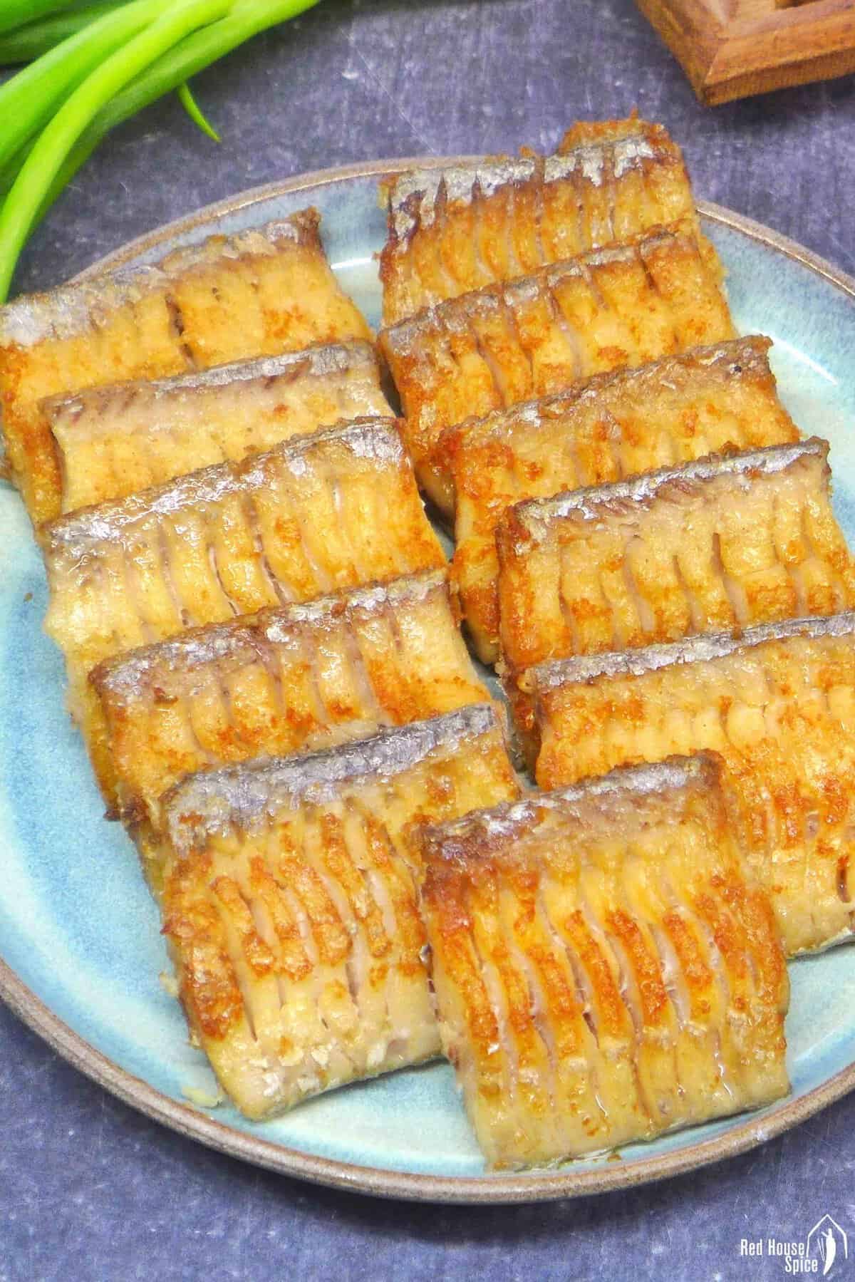 pan-fried belt fish.