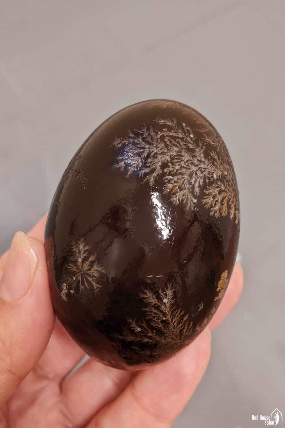 A peeled century egg