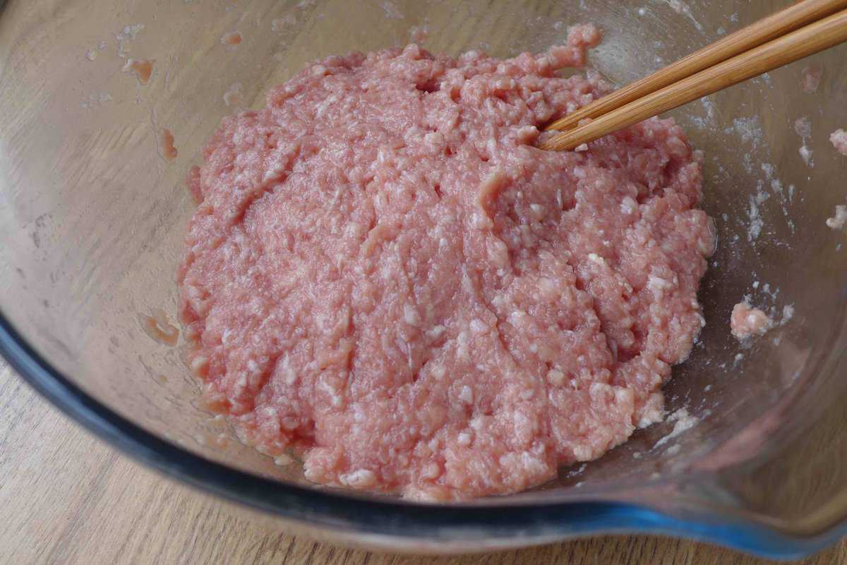 minced pork filling.