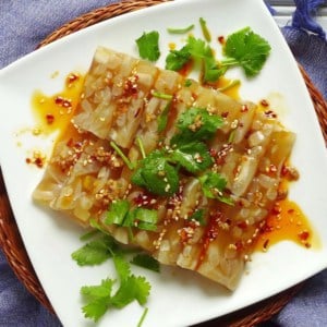 a plate of pork rind jelly salad