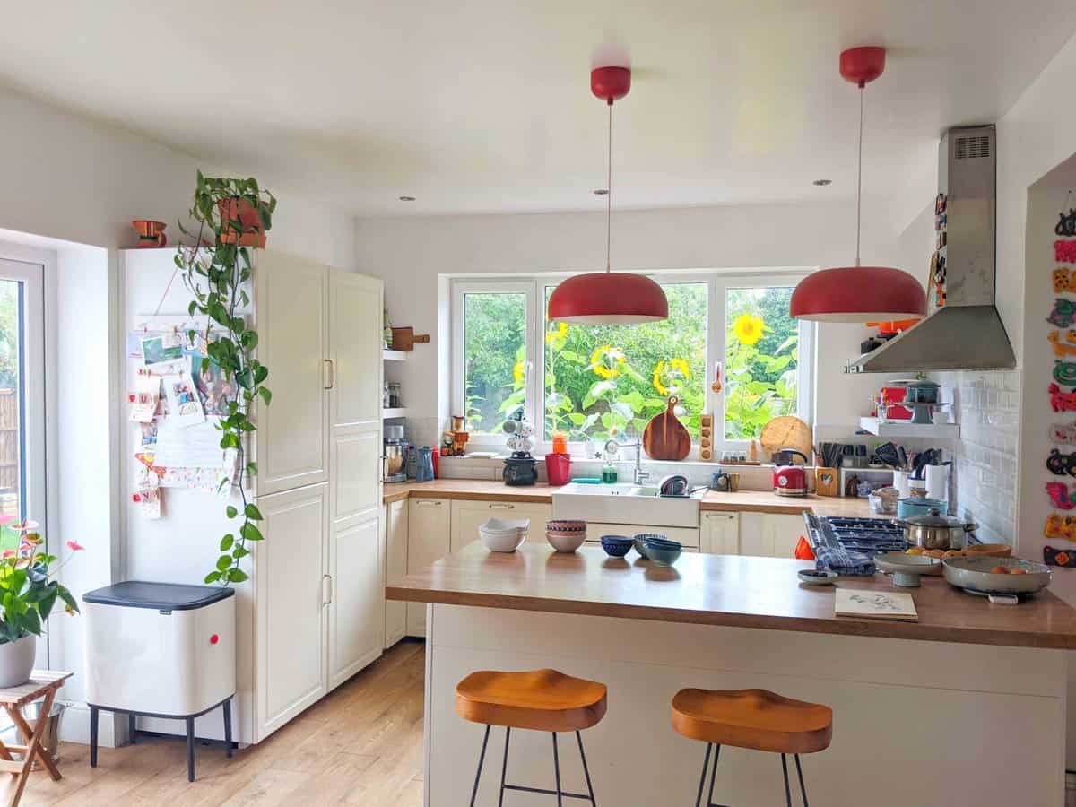 red house kitchen.