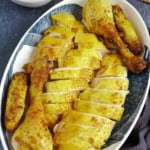 salt baked chicken cut into pieces.