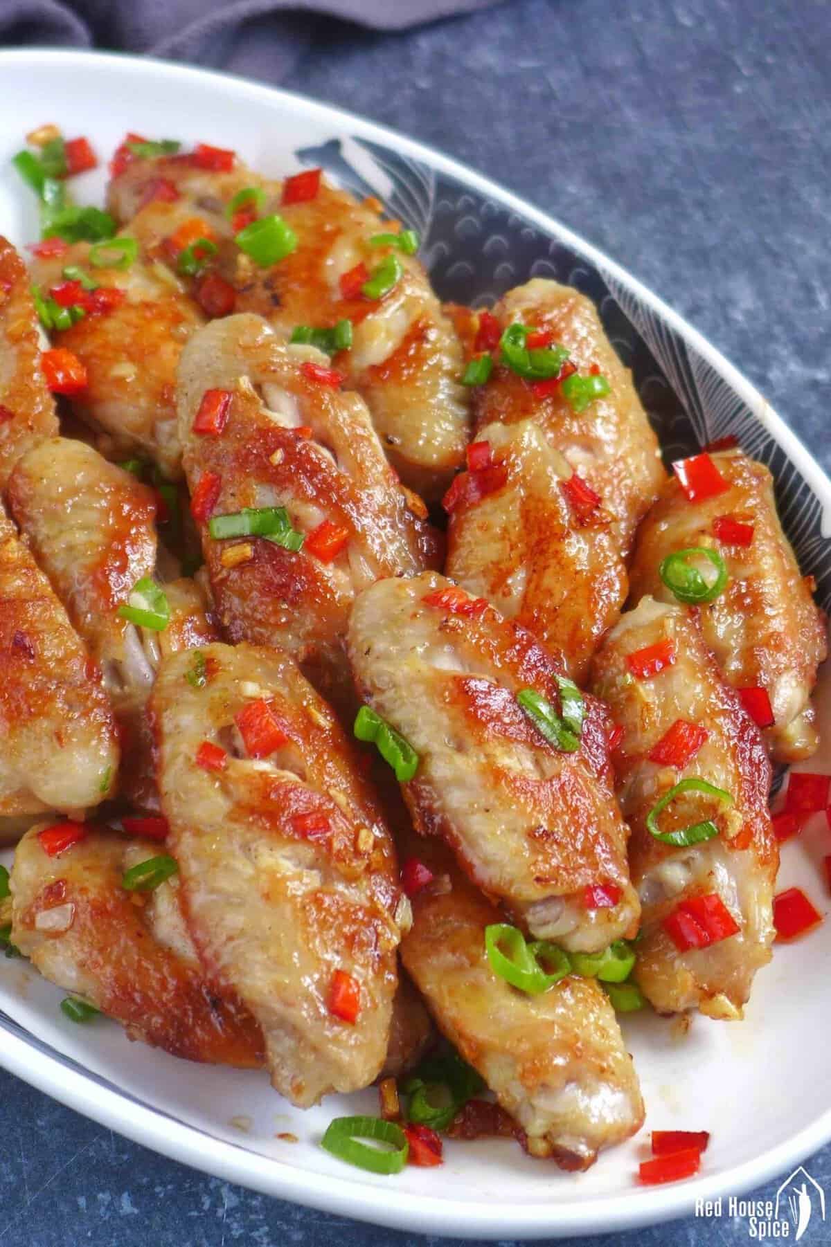 Chinese salt and pepper chicken wings.