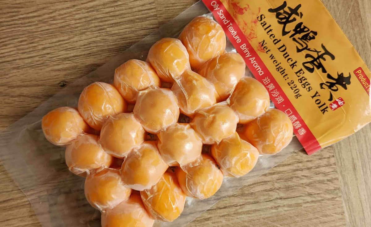 Ready to use salted egg yolks.