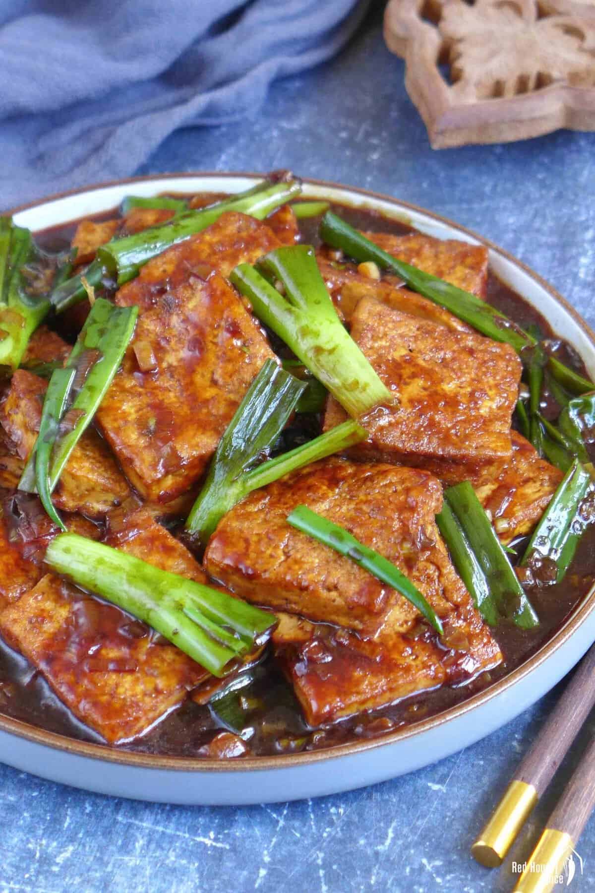scallions tofu.