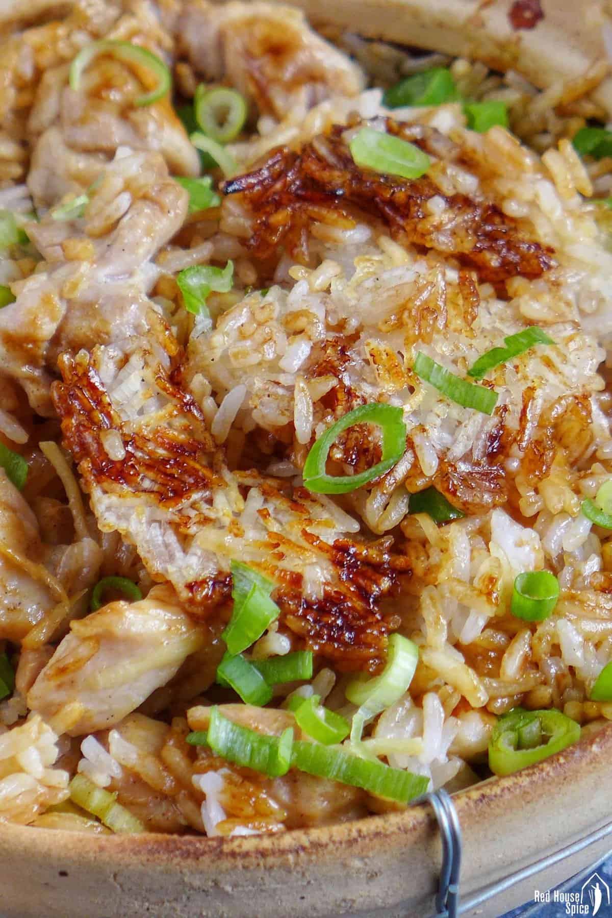 scorched rice.