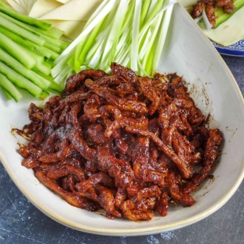 Peking shredded pork with sweet bean sauce