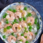 A bowl of shrimp with lobster sauce.