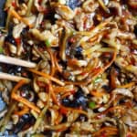 Sichuan Shredded Pork with garlic sauce in a wok.