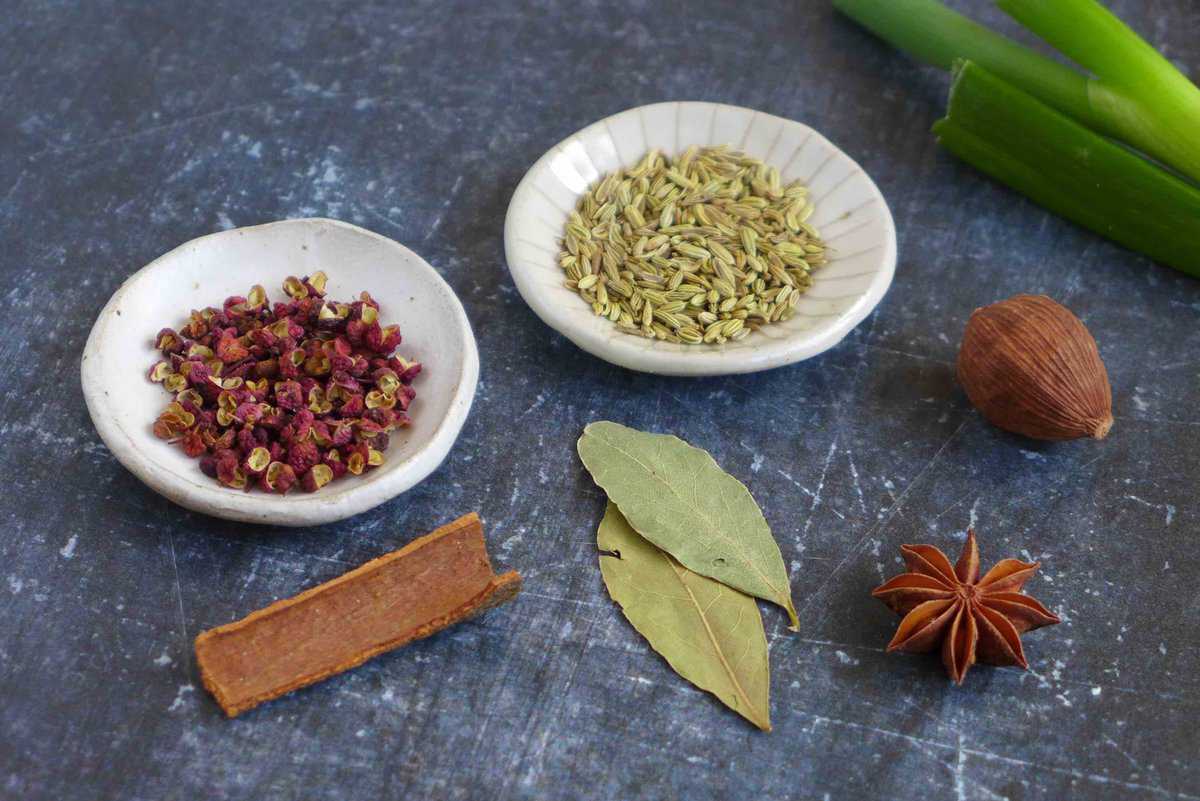 six different spices.