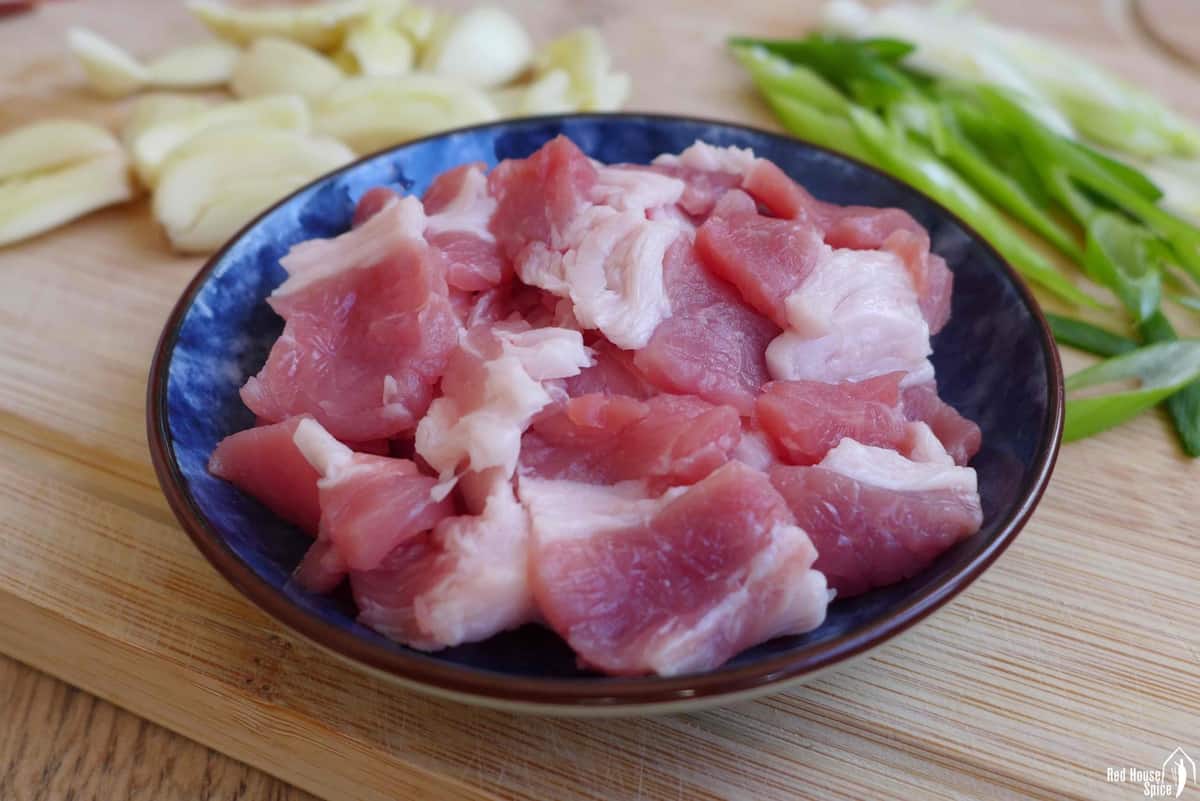 Sliced pork belly