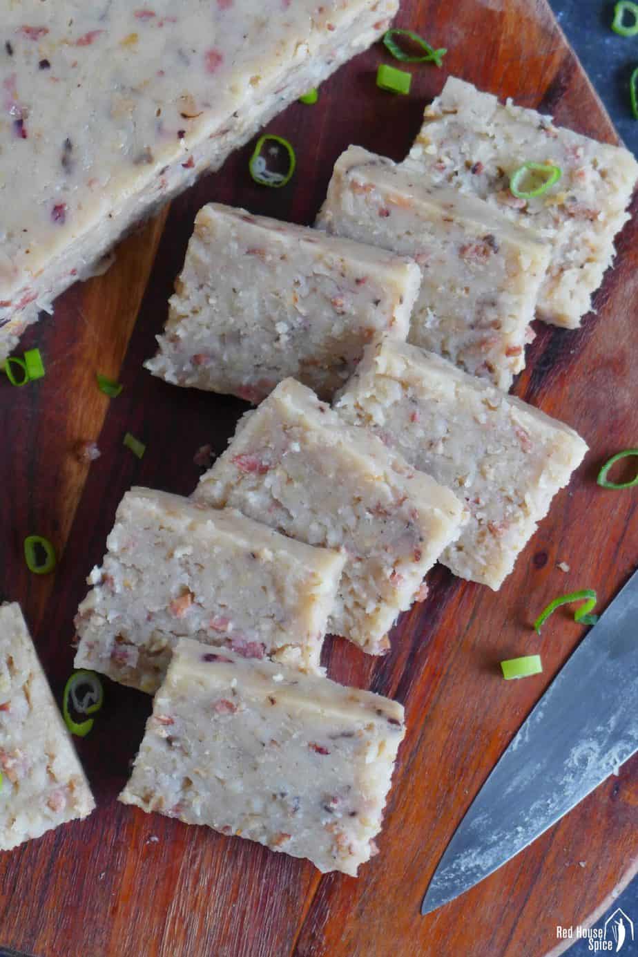 Sliced Chinese turnip cake