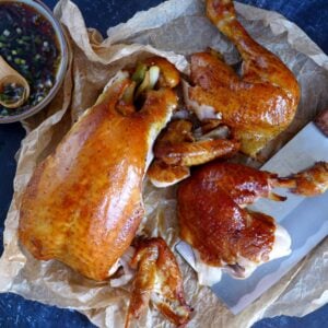Smoked chicken in pieces