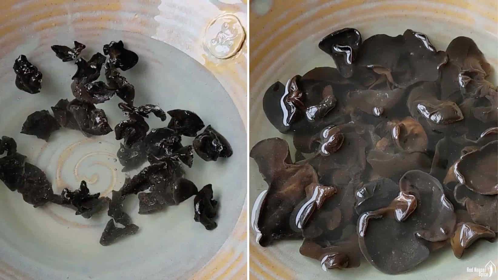 soaking wood ears in water