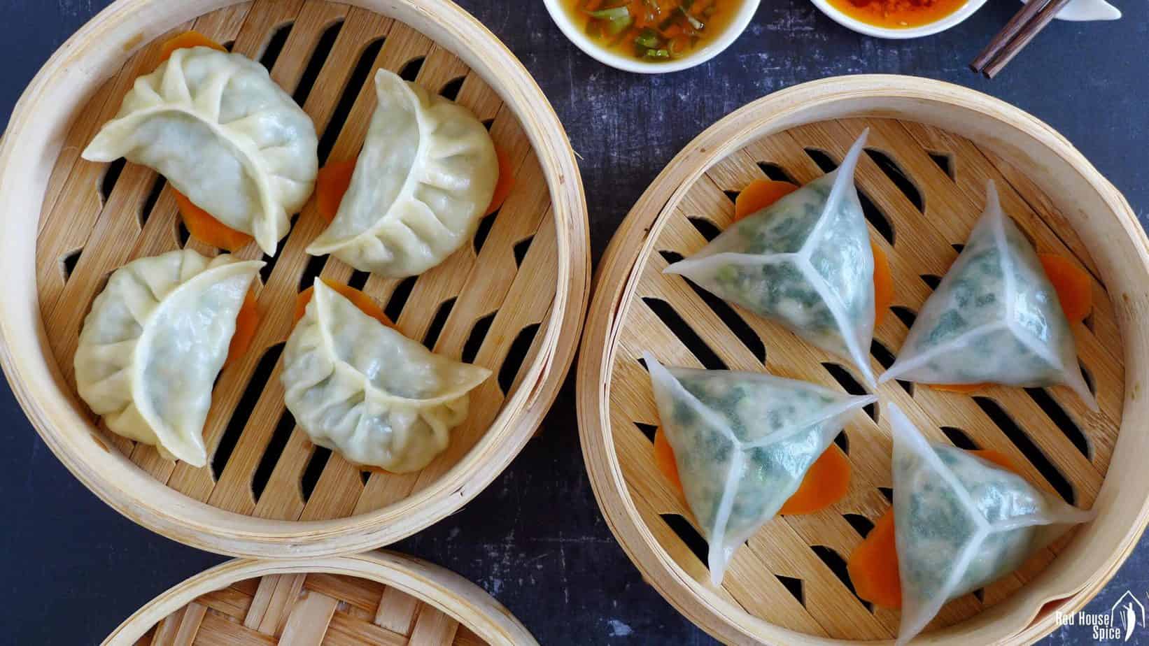 Eight steamed dumplings