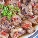 bite-size ribs steamed with a black bean sauce.