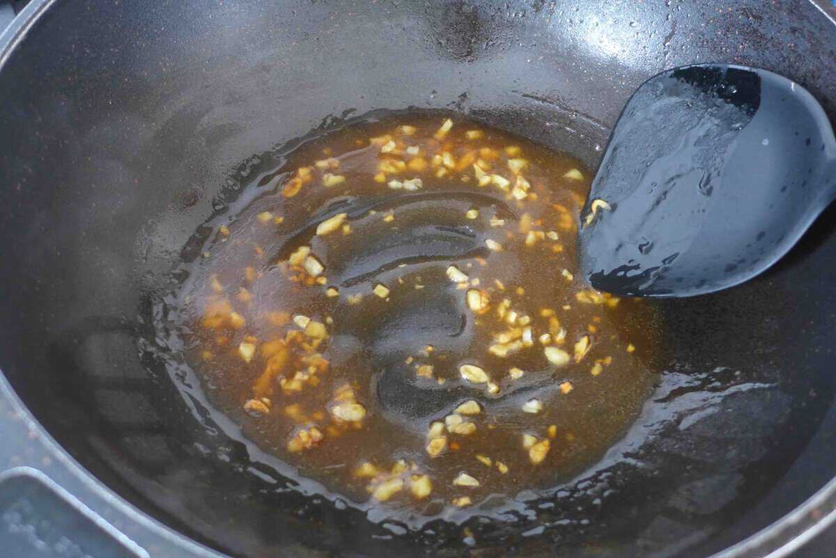 thickening the sauce.