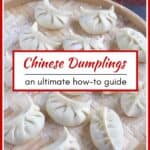 uncooked dumplings on a tray
