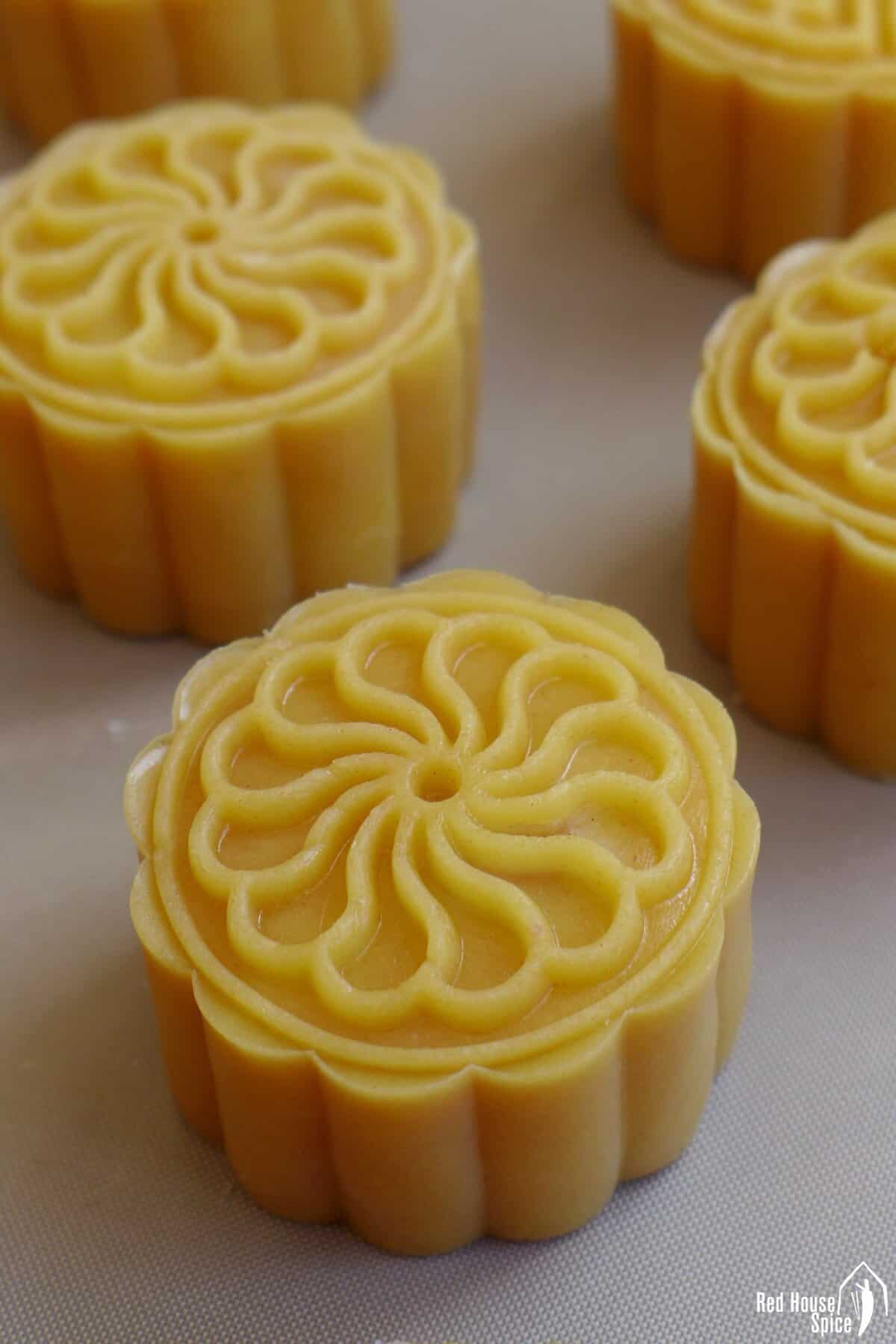 uncooked mooncakes.