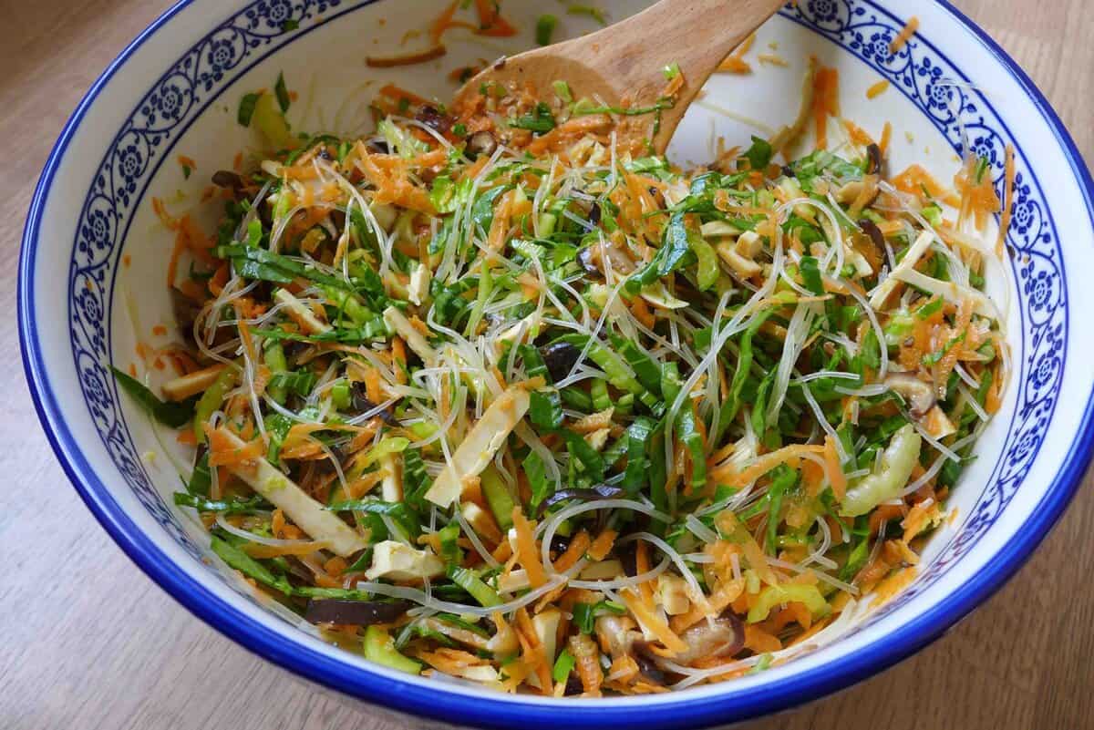 spring roll filling mixture.
