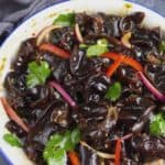 wood ear mushroom salad with Chinese dressing